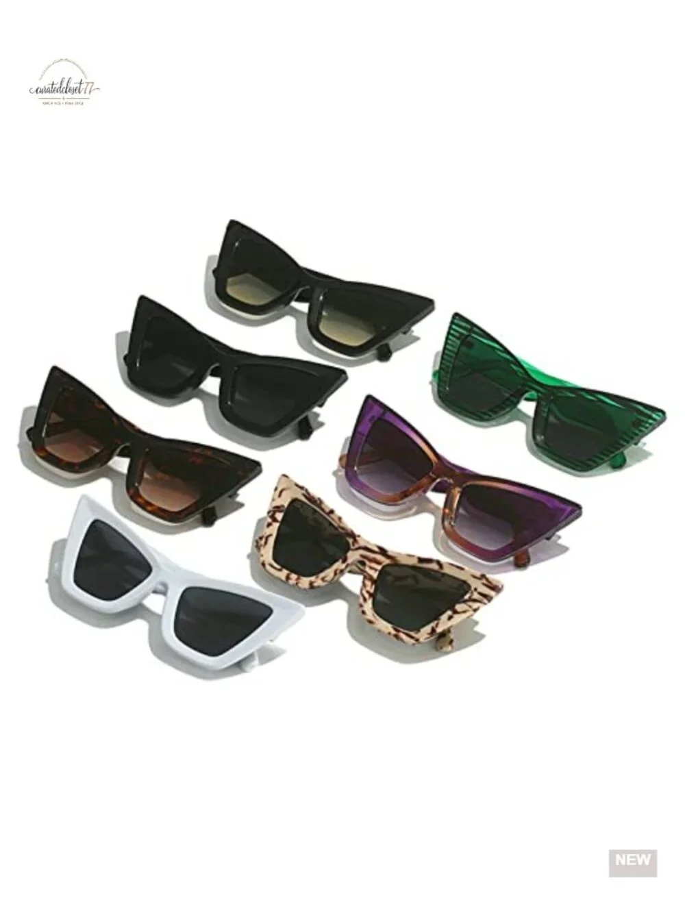 Vintage Oversized Cat Eye Sunglasses UV400 Protection for Women Men
